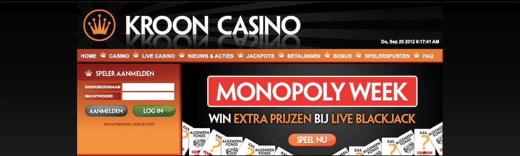 Kroon Casino login