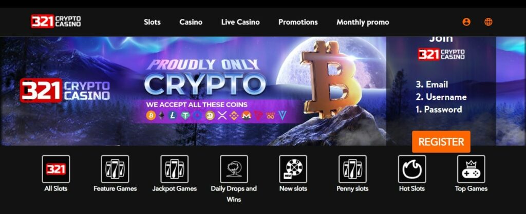 321 Crypto Casino No Deposit Bonus