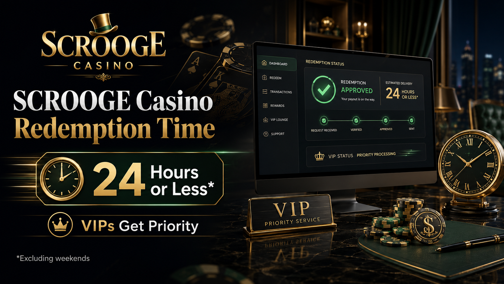 SCROOGE Casino Redemption Time: How Fast Are Redemptions? 1 SCROOGE Casino Redemption Time